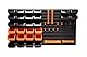 BLACK+DECKER Werkzeugwand mit Ablagefächern und Aufhängern - 98 x 23 x 43 cm - 43 Teile - Lagersystem Wandregal