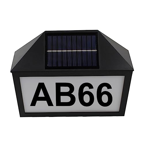 NUOBESTY Lampe Solaire Numéro Maison à LED Éclairage Extérieur Étanche Panneau Solaire Intégré Éclairage Dadresse Décoratif pour Porte et Jardin Durable et Économe