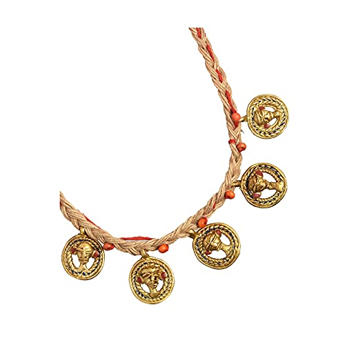 Image of AAKRITI ART CREATIONS Royal Empress Handcrafted Tribal Dhokra Necklace & Choker Collection | Queen-Inspired Artisan Brass Statement Jewelry | Ethnic, Regal & Elegant Necklaces for Women