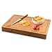 Tabla de Cortar 45x35cm para Cocina con Borde para Encimera de de Bambu, Tabla Grande de Cortar Alimentos, Tabla de Cortar Pan y Embutido Antideslizante, Bandeja de Cortar Resistente y Antibacteriana