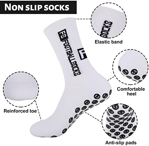 3 Paar Fußballsocken Anti Rutsch - Sportsocken Größe 39-44 Für Herren Damen