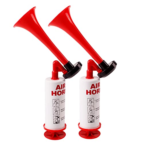 Farbin Marine And Sports Pump Air Horn, Loud Sound Handheld Signal Boat Horn, Personal Safety Horn Alarm For Boating, Sports Events, Parties, Camping, Aggressive Animals (Handheld Horn 2Pcs) #TOP10