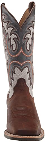 BMVY9 Mens Brushrider Western Boot Penny Brown/Coastal Cream 7 Wide2