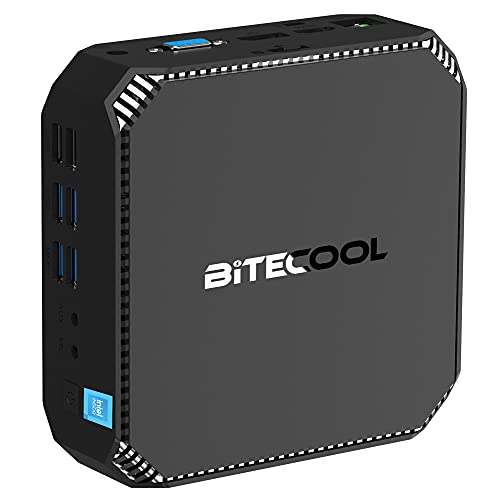 2021 New BiTECOOL NesBox Windows 10 Mini PC, Intel Gemini Lake J4115 Quad Core, 8GB DDR4 256GB SSD, Expandable 1TB SSD, 3TB 2.5 SATA, Support 4K Hard Decoding with 2.4 5GHz Dual WiFi 1000Mbps, BT4.2