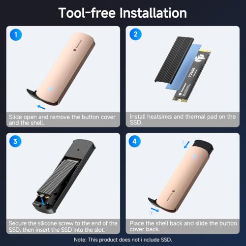 Yottamaster M.2 NVMe SATA SSD Enclosure, USB 3.2 Gen 2 10Gbps Adapter - image 7
