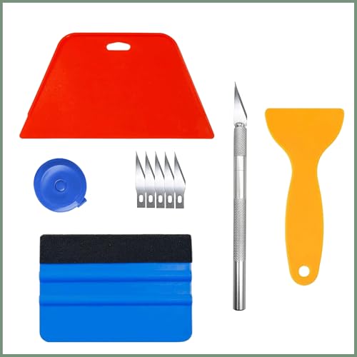 Dimoon Wallpaper Smoothing Tool, Wallpaper Tool Kit for Peel and Stick Wallpaper Hanging, Vinyl, Backsplash, Bathroom, Window Film, Countertops