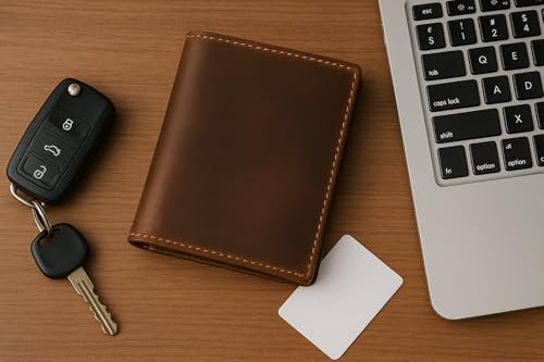 Mens Slim Bifold Vintage Leather Wallet RFID Blocking Vertical Credit Card Slots Holder Wallets for Men4