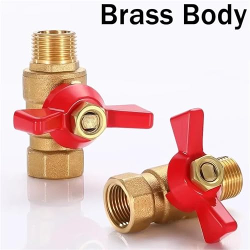 Mini válvula de bola de latón cromado con rosca hembra y macho BSP para control de fluidos 3