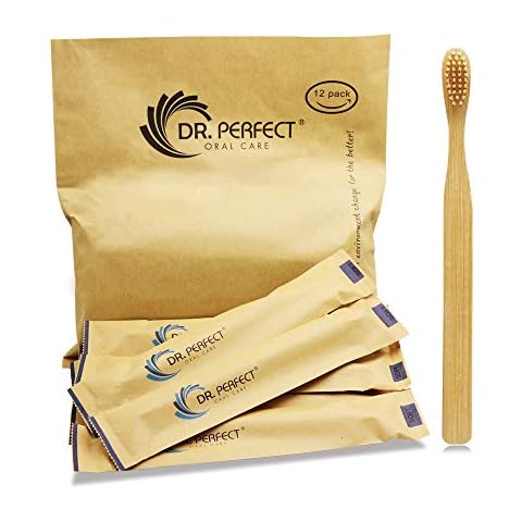 DR PERFECT Bamboo Toothbrush Soft Natural Bristles (12) Cover