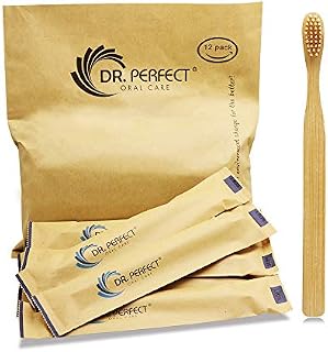 Dr.Perfect Bamboo Toothbrush Soft Natural Bristles (12)