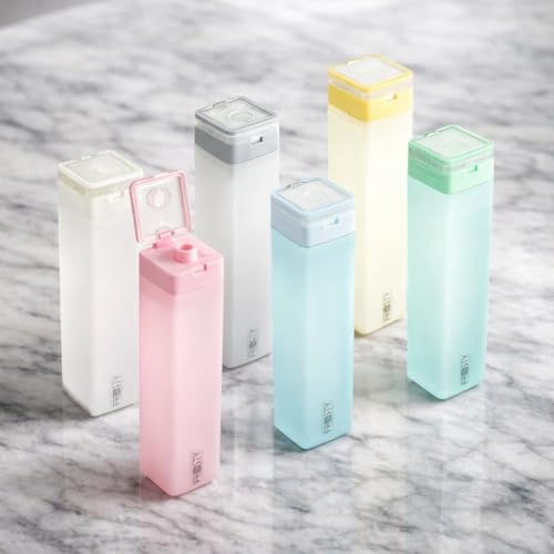 Image of Frosty Plastic Food Grade Fridge Square Water Bottle Gift Set(6 Pieces, 1L,Assorted)|