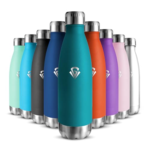 Botella Agua Niños 500ML, Sin BPA, Botella Agua Acero Inoxidable, Cantimplora Infantil, Acero Inoxidable 18/8, A Prueba de Fugas Reutilizable, Termo para Gimnasio, Escuela, Deporte, Niño, Niña