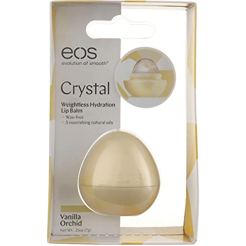 EOS Crystal Weightless Hydration Lip Balm, Vanilla Orchid 0.25 oz (Pack of 2)