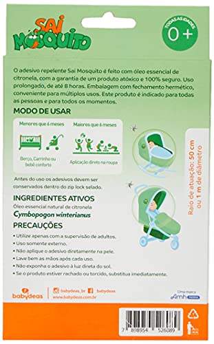 Sai Mosquito Adesivo Repelente, Babydeas
