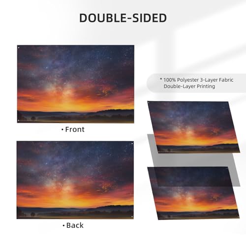 Drapeaux d'extérieur double face Skyscape au design artistique - 4