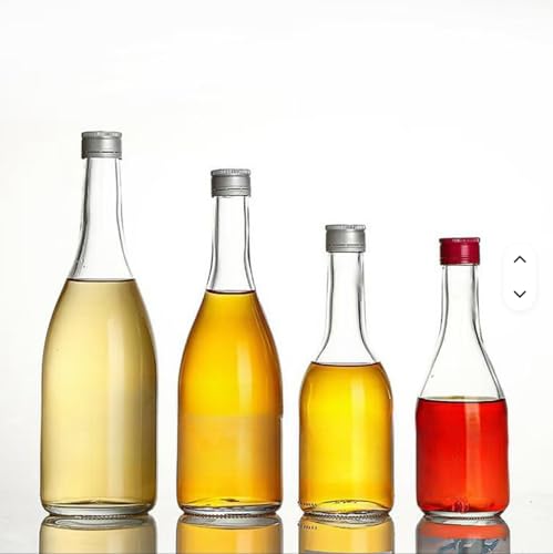 Miniatura 6 de Amajoy 24 Botellas De Cristal Vacías De 200 Ml Con Tapón De Rosca, 200 Ml, Botella De Vino, Botella De Licor, Vinagre O Aceite Para Rellenar
