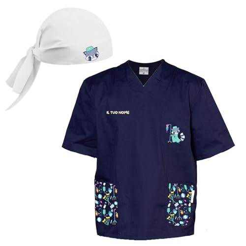 fratelliditalia.org Kostüm OSS Tierkasack V-Ausschnitt mit Hose und Bandana für Arzt Peterapy Kinderarzt