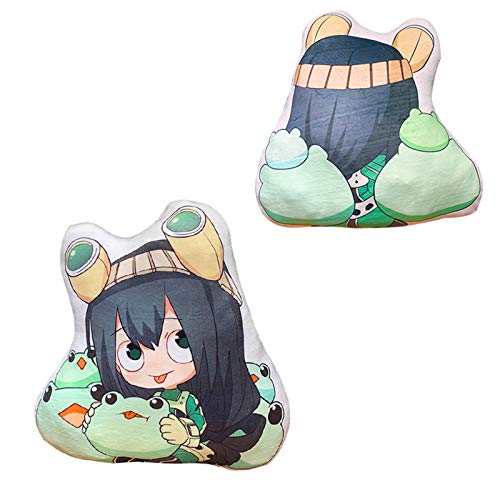 Zhongkaihua Cojín de Peluche de Anime My Hero Academia Asui Tsuyu de Dibujos Animados de Peluche Suave muñeca de Peluche Figura de Animal alegres decoración hogar colección de Juguete de Peluche