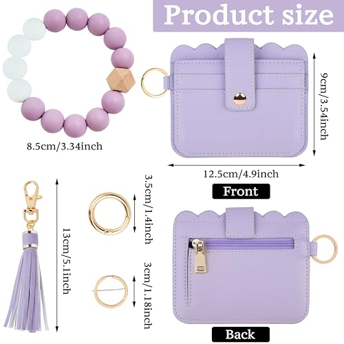 Image of Wristlet Wallet for Women with Keychain - RFID Card Holder Small Wallet Wristlet with Key Ring
