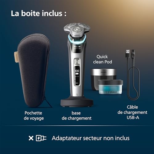 Philips I9000 Prestige Xp920530 Rasoir Électrique 100 % Étanche Avec Skiniq - vue 9