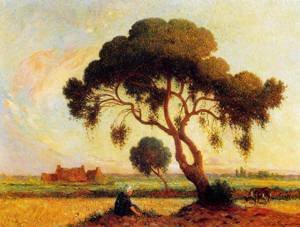 Peinture à l'huile haut de gamme Ferdinand Puigaudeau tableau breton de collection 30x40