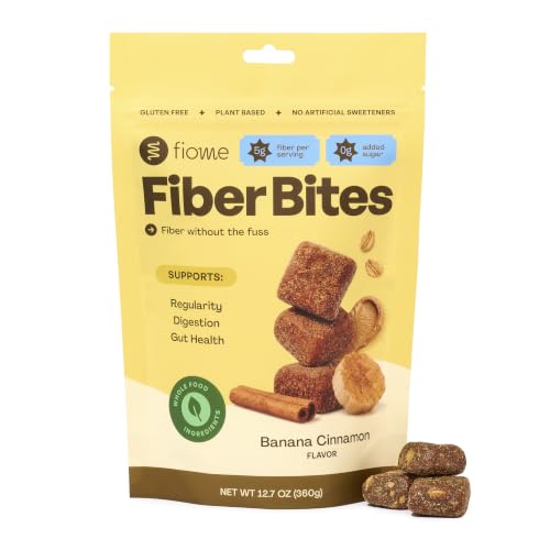 Fiome Fiber Bites - 5g Daily Fiber Supplement - Supports Regularity Digestion and Gut Health - All Natural Ingredients 30 Servings Banana Cinnamon Flavor