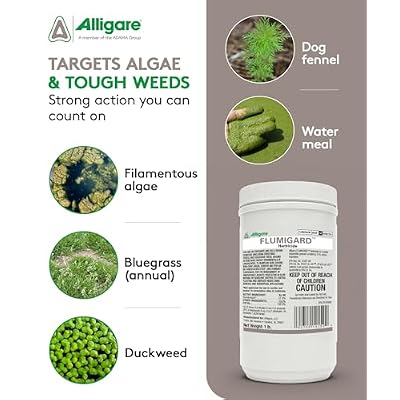 ALLIGARE Flumigard Herbicide - Fast-Acting Flumioxazin Weed Killer for Rapid Control of Aquatic Algae and Terrestrial Weeds in Forestry, Aquatic, and Bare-Ground Sites - Granules -1lb