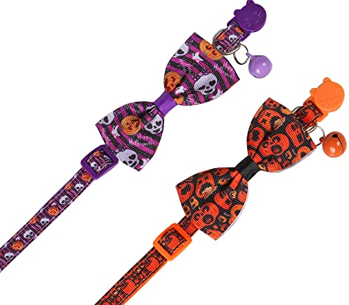 Collier d'Halloween pour chat avec clochette : accessoire d'automne réglable