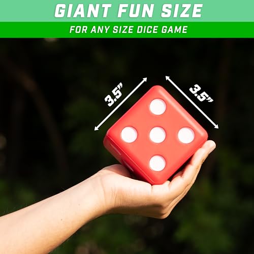 GoSports Giant 3.5 Inch Red Foam Playing Dice Set with Scoreboard (Includes 6 Dice, Dry-Erase Scoreboard and Carrying Case) by GoSports - Image 3