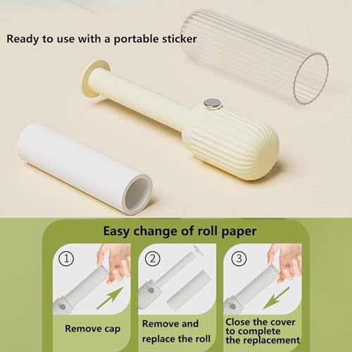 WISIRENT 6 Stück Fusselrolle Nachfüllpack, Mini Fusselrolle Nachfüller Fusselroller Nachfüllpack, Ersatzrollen Fusselrolle für Kleidung, Haare, Tierhaare, 30 Blatt/Rollen Gesamt 180 Blatt