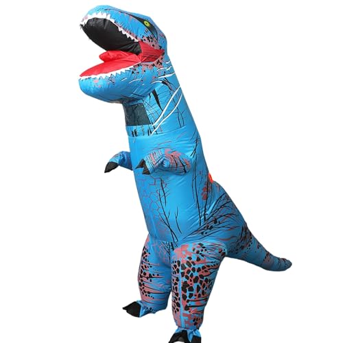 KINQUINN Inflatable Dinosaur Costume for Adult and Kid,Blow Up Dinosaur Costume for Halloween Cosplay Party,Fancy T-rex Costume Outfit