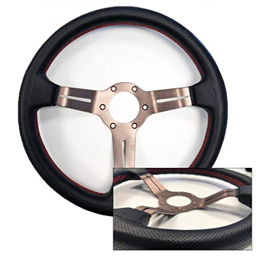 Volante desplazado piel perforada 330mm Cobre MC Performance