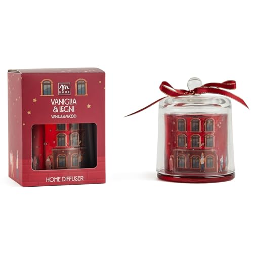 Magie di Natale Vela con forma de campana, paquete de cristal, decoración y fragancia para ambientes (vainilla y madera, 90 g)