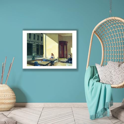 Edward Hopper Sunlights in Cafeteria - Impression d'art mate Medium