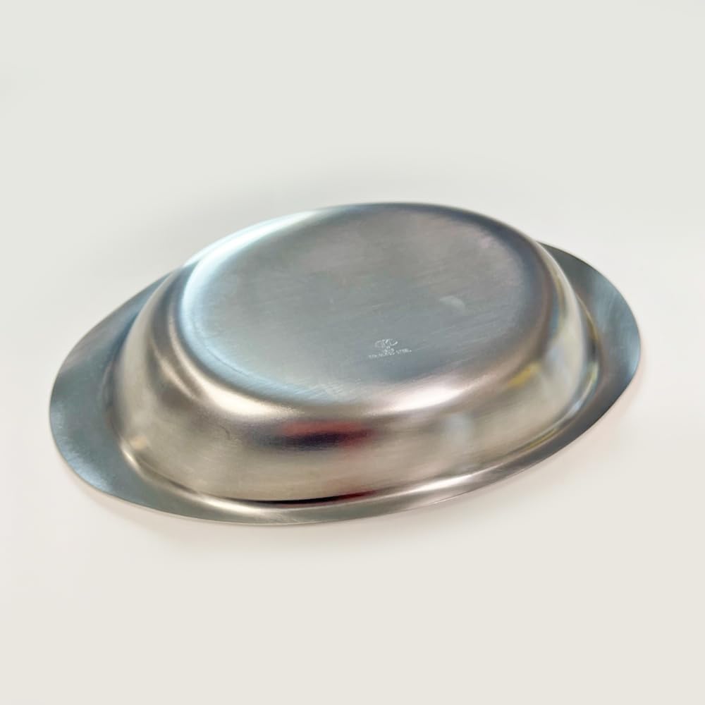 Amazon | IKD 18-8ステンレス カレー皿 楕円皿 小/日本製 国産品 食器