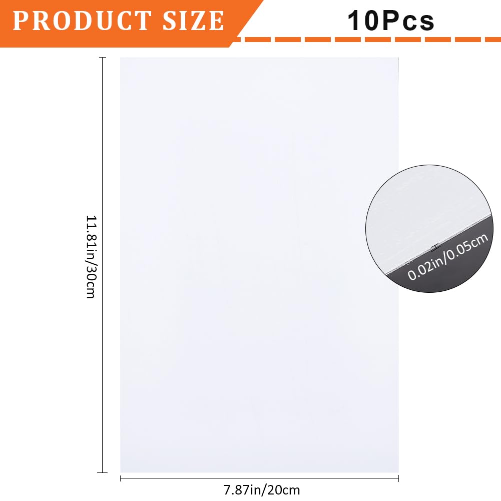 CRASPIRE 11.8 x 7.8'' 10Pcs Sublimation Metal Photo Blanks 0.5mm Thick Aluminum Picture Sign Plate White Heat Transfer Aluminums Blank DIY Printing Wall Room Decor Poster Frame Craft Personalized Gift - Image 2