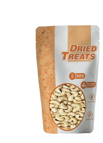Image of Dried Treats Kaju (Cashew) 250 Grams for All Ages | High in Protein and Boosts Energy and Build Immunity | Healthy Nutritious Cashew Nut | Delicious Vegan & Crunchy Kaju Nut for Cooking and Raw Eating