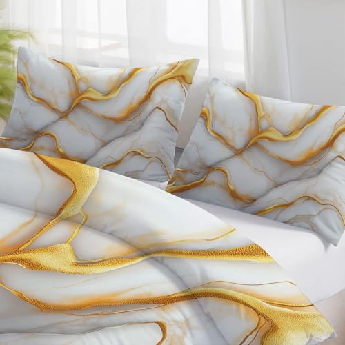 Parure de lit microfibre 110 g/cm² marbre pour literie ado - 5