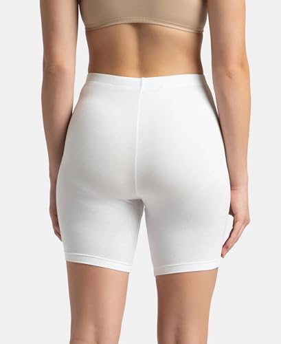 Image of Jockey 1529 Women's High Coverage Super Combed Cotton Elastane Stretch Mid Waist Shorties with Concealed Waistband (Pack of 2)