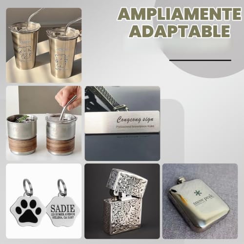 Miniatura 3 de Weilaok Fluido Per Marcatura Laser, Spray Per Marcatura Laser, Polvo De Marcado Láser, Secado Rápido, Adecuado Para Grabado Láser Y Marcado De Diversos Metales, Vidrio, Acrílico, 200ml