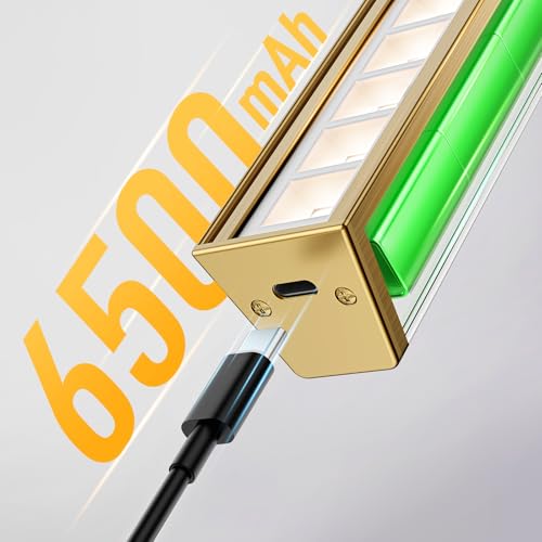 Image of Afyuol Picture Lights for Wall, Brass Battery Operated Picture Light 24in Art Light CCT Dimmable Recharging Battery Wall Light with Remote Control for Living Room Gallery