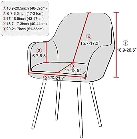 Fundas para Sillas De Comedor con Brazos Respaldo Cubiertas Sillas 6Pack Gris, Elásticas Modernas Butacas Salón Oficina Cocina Cubiertas Sillas Protectoras