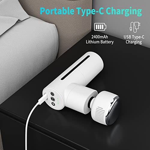 Massage Gun, Muscle Percussion Heated Massage Gun Deep Tissue For Athletes ,Message Gun, Massagers Handheld Deep Tissue With Heat For Neck And Back (Gray) #TOP5