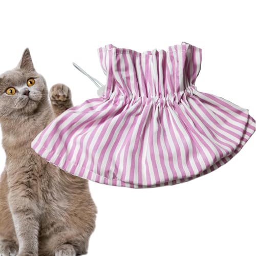 猫用エリザベスカラー | ポリエステル猫の回復エリザベス首輪 | 巾着デザインの快適な保護首輪、猫、子猫、ペット用品 エリザベスカラー 首輪 犬猫用 殺菌・防虫 舐め防止首輪キャッテリー用の調節可能なペット用品。