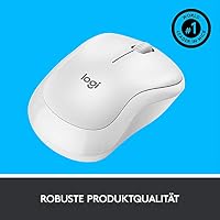 Logitech M220 SILENT Kabellose Maus, 2,4 GHz mit USB-Empfänger, 1000 DPI Optical Tracking, 18 Monate Batterielaufzeit, Für Links- & Rechtshänder, Kompatibel mit PC, Mac, Laptop - Weiß – Ansicht 5
