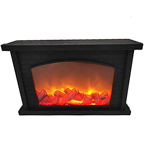 LTTTYCB Lanterne De Cheminée De Simulation, Cheminée Électrique De Table À LED Simulant La Lumière À Effet De Flamme, USB Ou Alimenté par Batterie, pour Intérieur Extérieur Cover