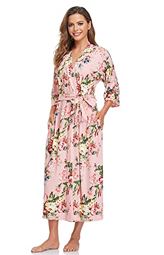 Women's Soft Robes Long Bath Robes Full Length Kimonos Sleepwear Dressing Gown,Solid Color