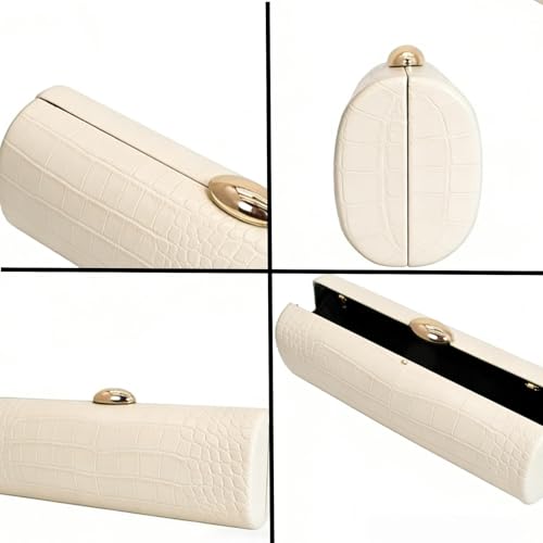 Image of Women Vegan Leather Evening Handbag Crocodile Pattern Handle Clutch Purse Cross Body Envelope Bag