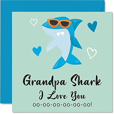 Grandpa Shark Birthday Card for Grandpa Cover