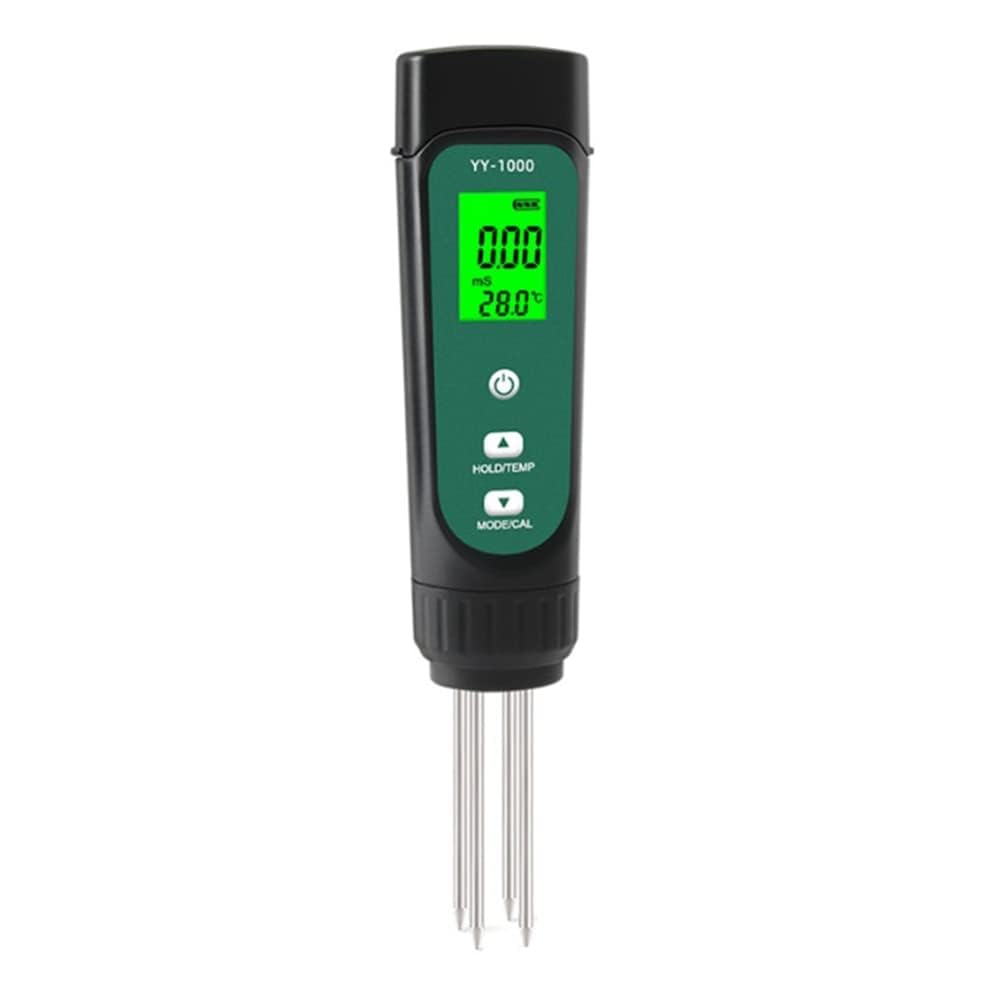 EABWLLPY Soil EC Meter, Digital Soil Moisture Temperature Meter Humidity Tester LED Display Remove Probes Test Analyzer For Planting Farm Tool Moisture Sensor Detector